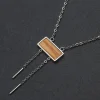 Holzkern Halsketten|Schmuck^Abstract Halskette