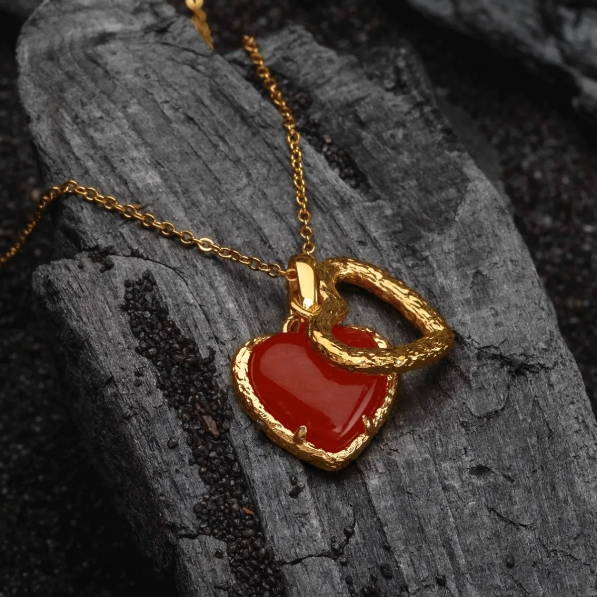Holzkern Halsketten|Schmuck^Amorance Halskette