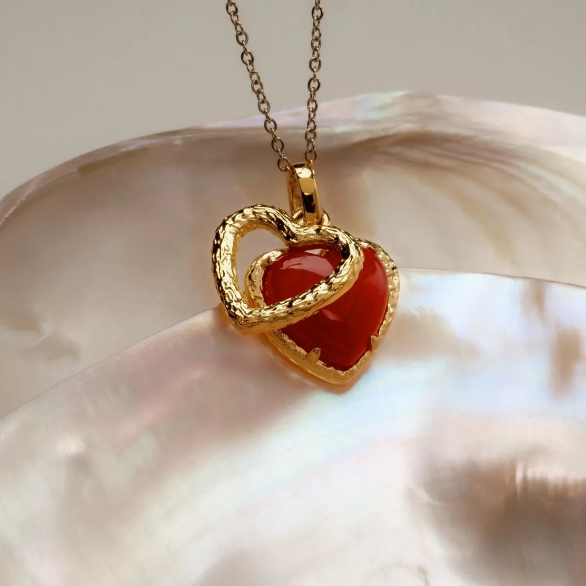 Holzkern Halsketten|Schmuck^Amorance Halskette