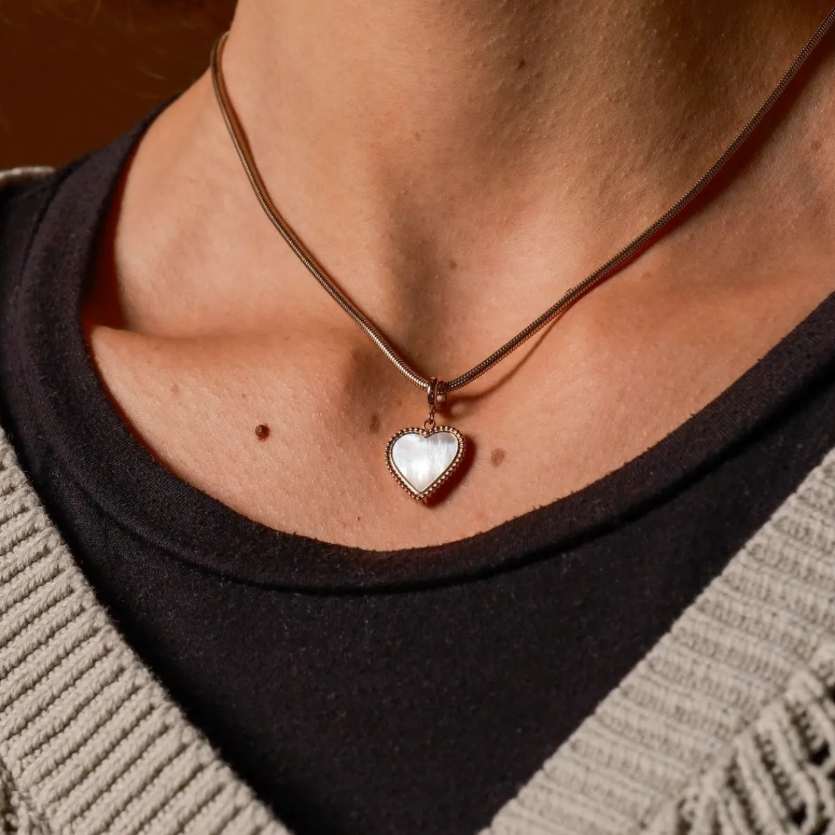 Holzkern Halsketten|Schmuck^Amorance Halskette