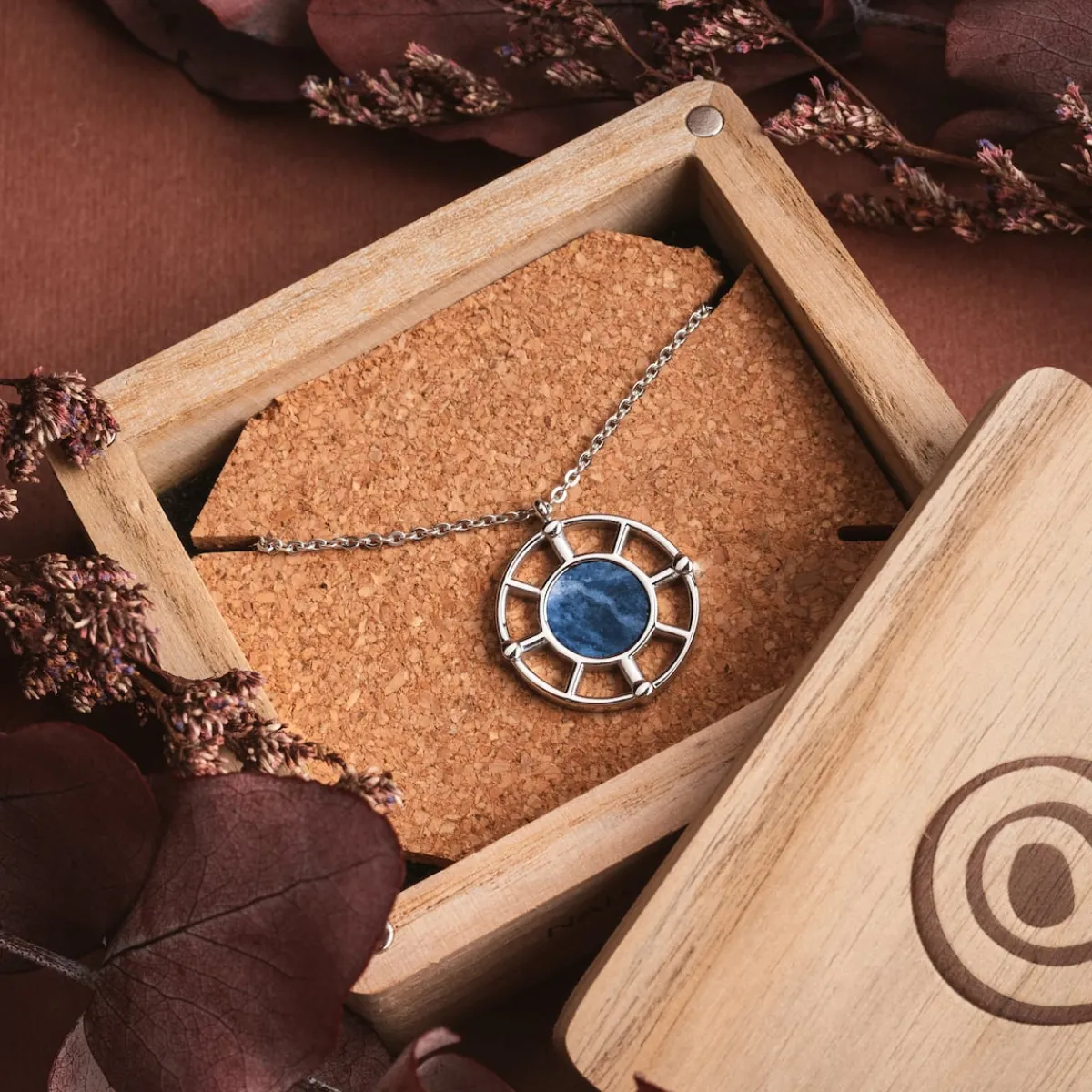 Holzkern Halsketten|Schmuck^Amulett Halskette
