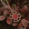 Holzkern Halsketten|Schmuck^Amulett Halskette