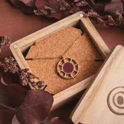 Holzkern Halsketten|Schmuck^Amulett Halskette