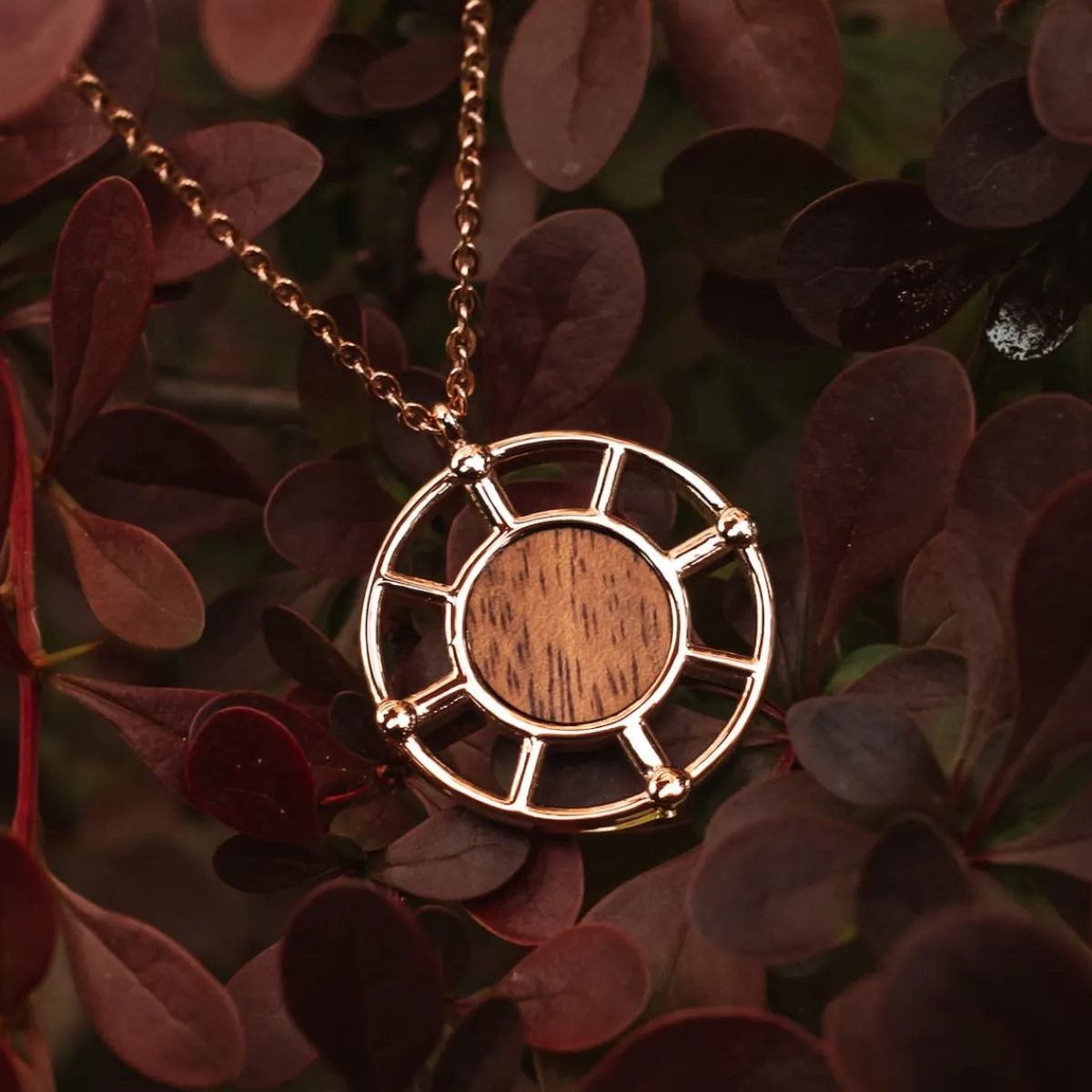 Holzkern Halsketten|Schmuck^Amulett Halskette