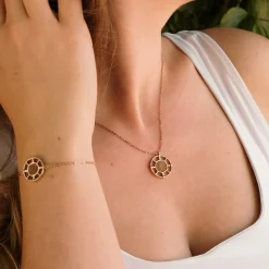 Holzkern Halsketten|Schmuck^Amulett Halskette