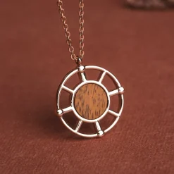 Holzkern Halsketten|Schmuck^Amulett Halskette