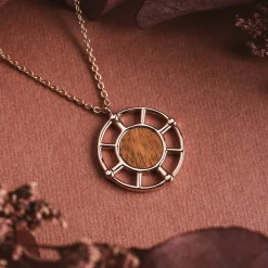 Holzkern Halsketten|Schmuck^Amulett Halskette