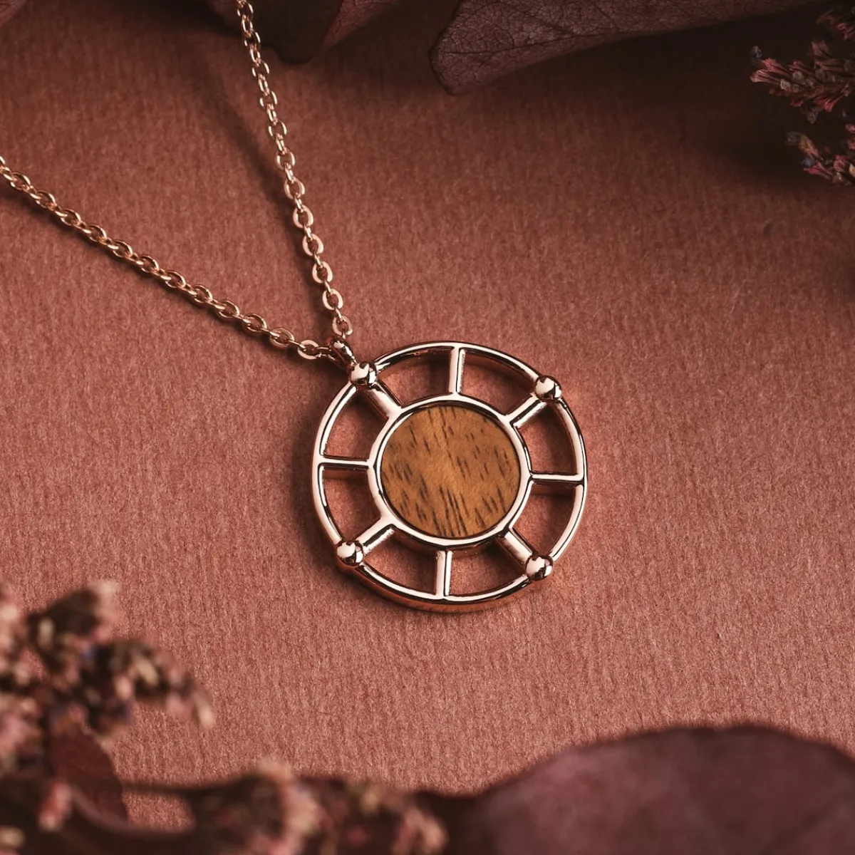 Holzkern Halsketten|Schmuck^Amulett Halskette
