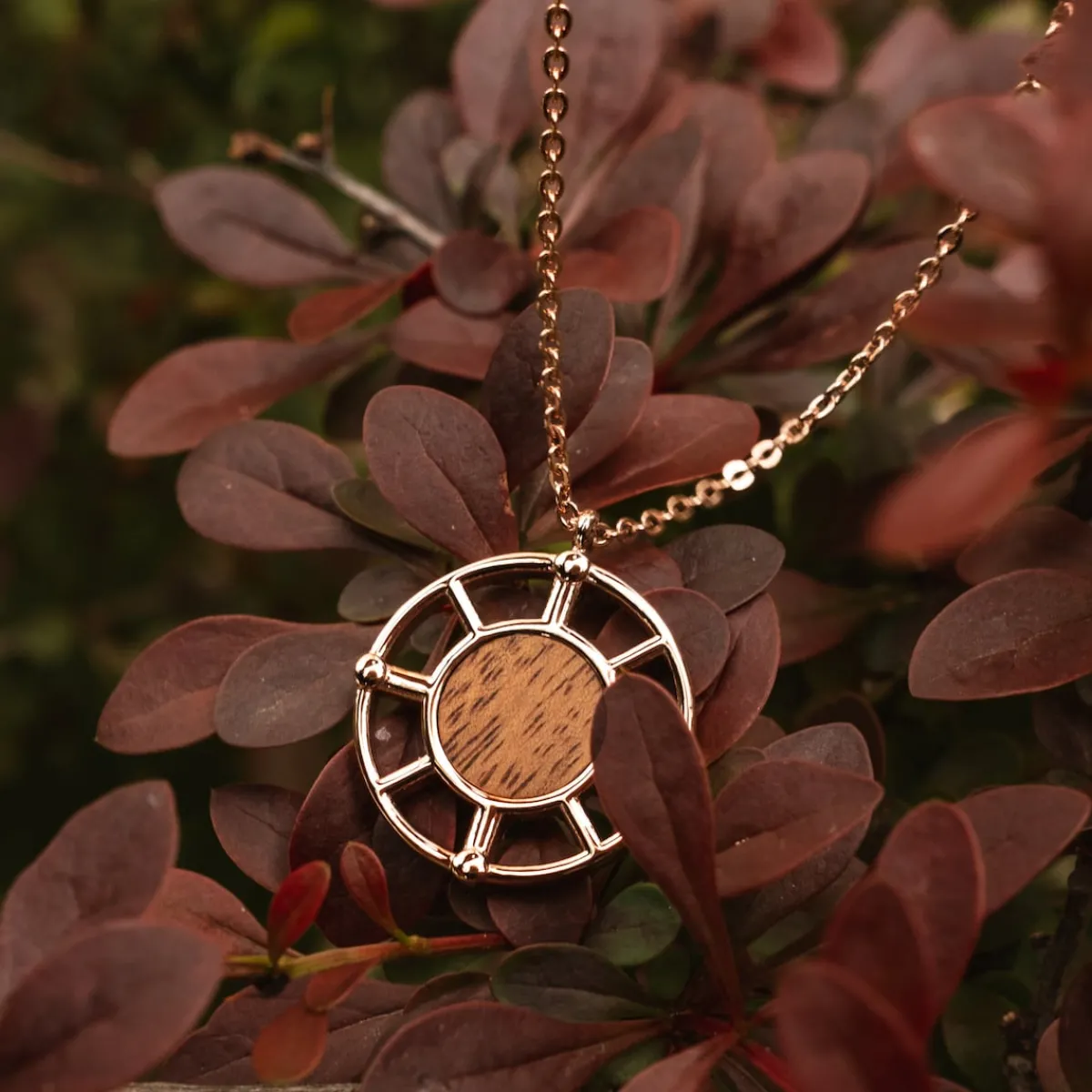 Holzkern Halsketten|Schmuck^Amulett Halskette