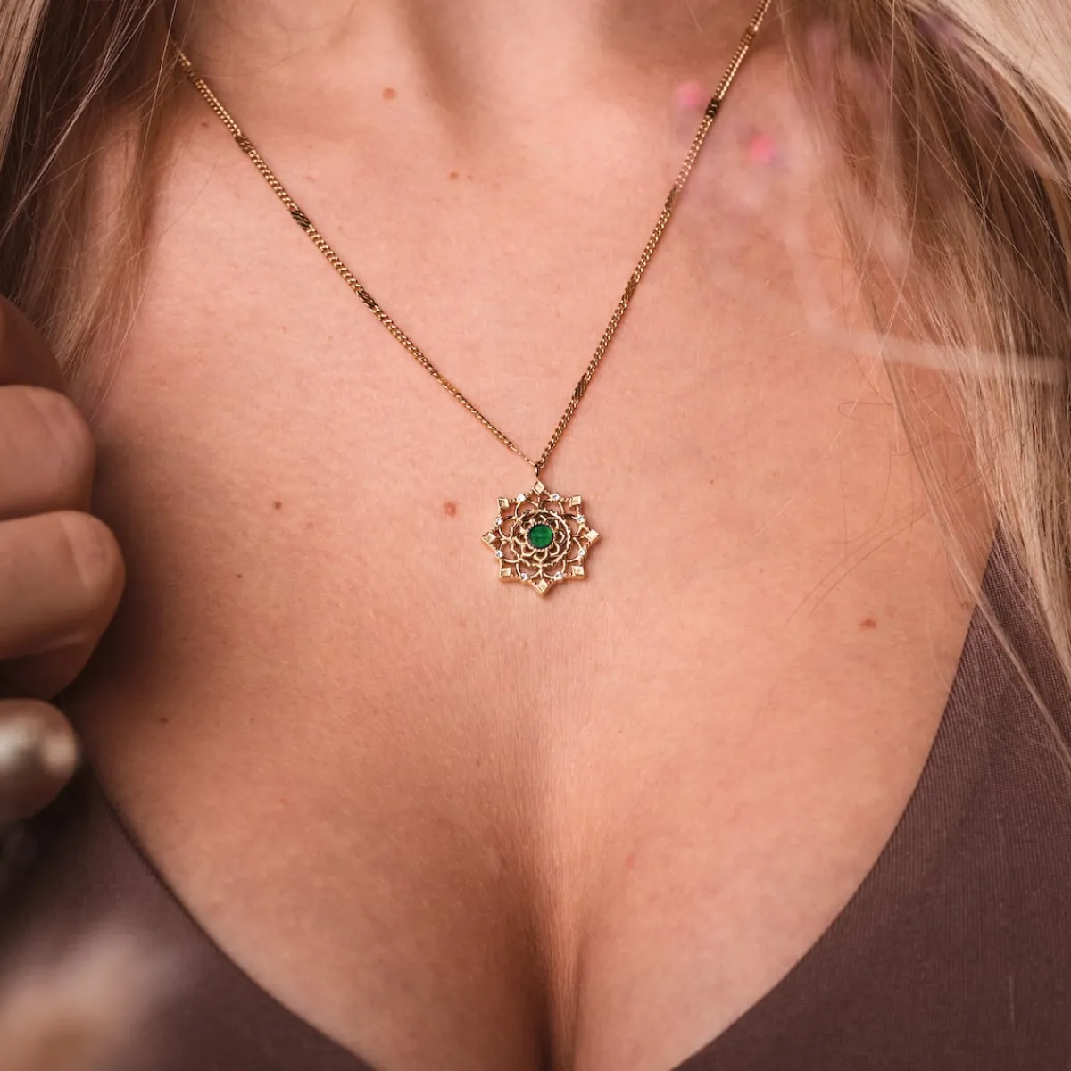 Holzkern Halsketten|Schmuck^Aphonia Halskette