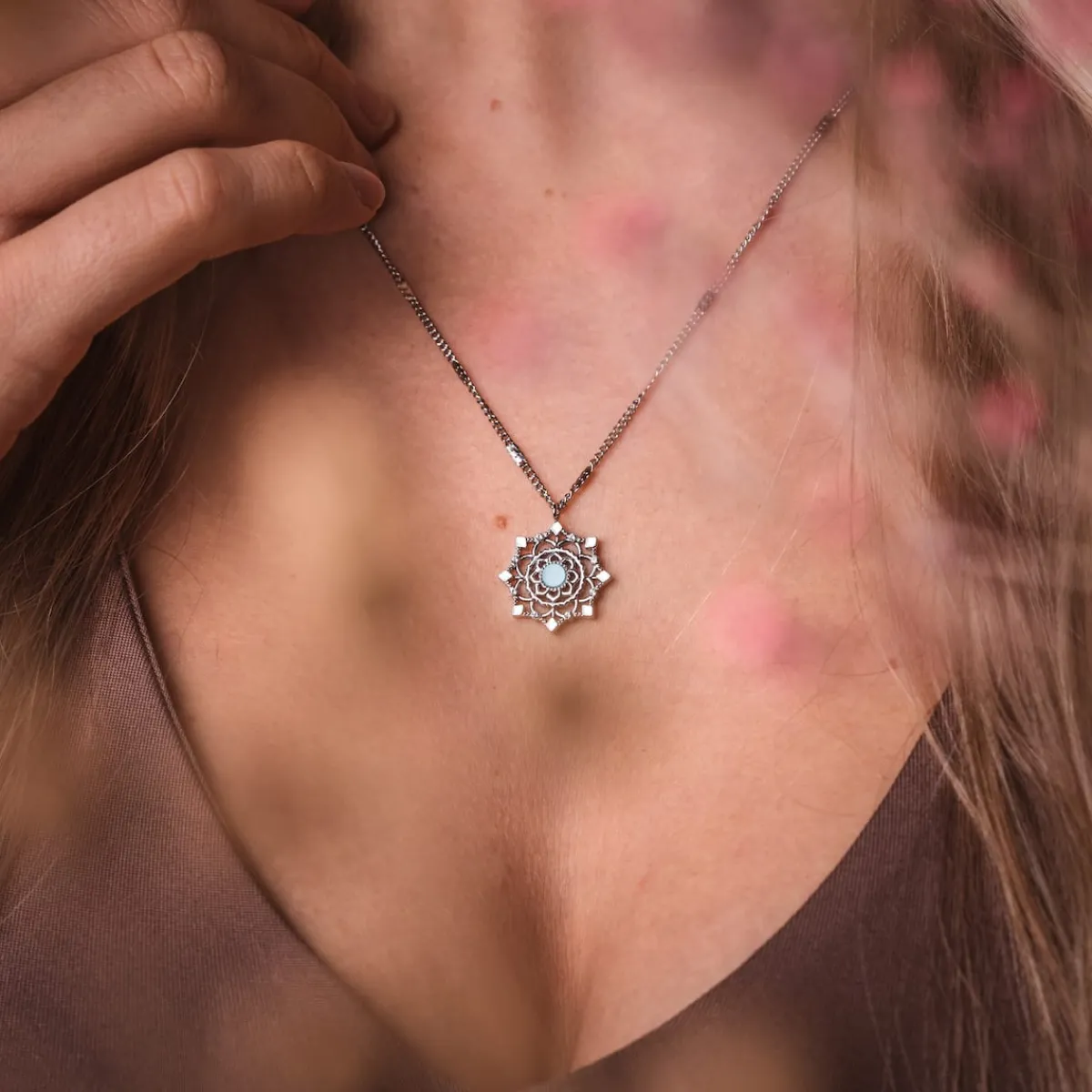 Holzkern Halsketten|Schmuck^Aphonia Halskette