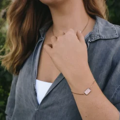 Holzkern Armbänder|Schmuck^Aquarell Armband