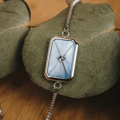 Holzkern Armbänder|Schmuck^Aquarell Armband