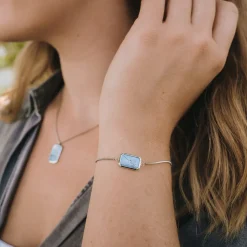 Holzkern Armbänder|Schmuck^Aquarell Armband