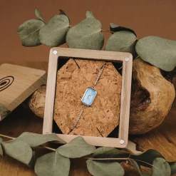 Holzkern Armbänder|Schmuck^Aquarell Armband