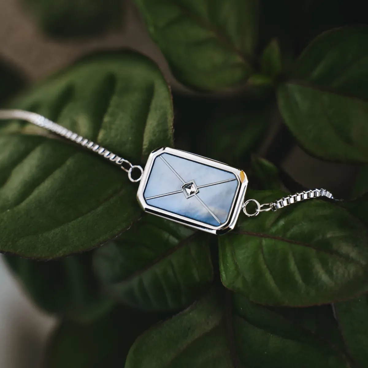 Holzkern Armbänder|Schmuck^Aquarell Armband