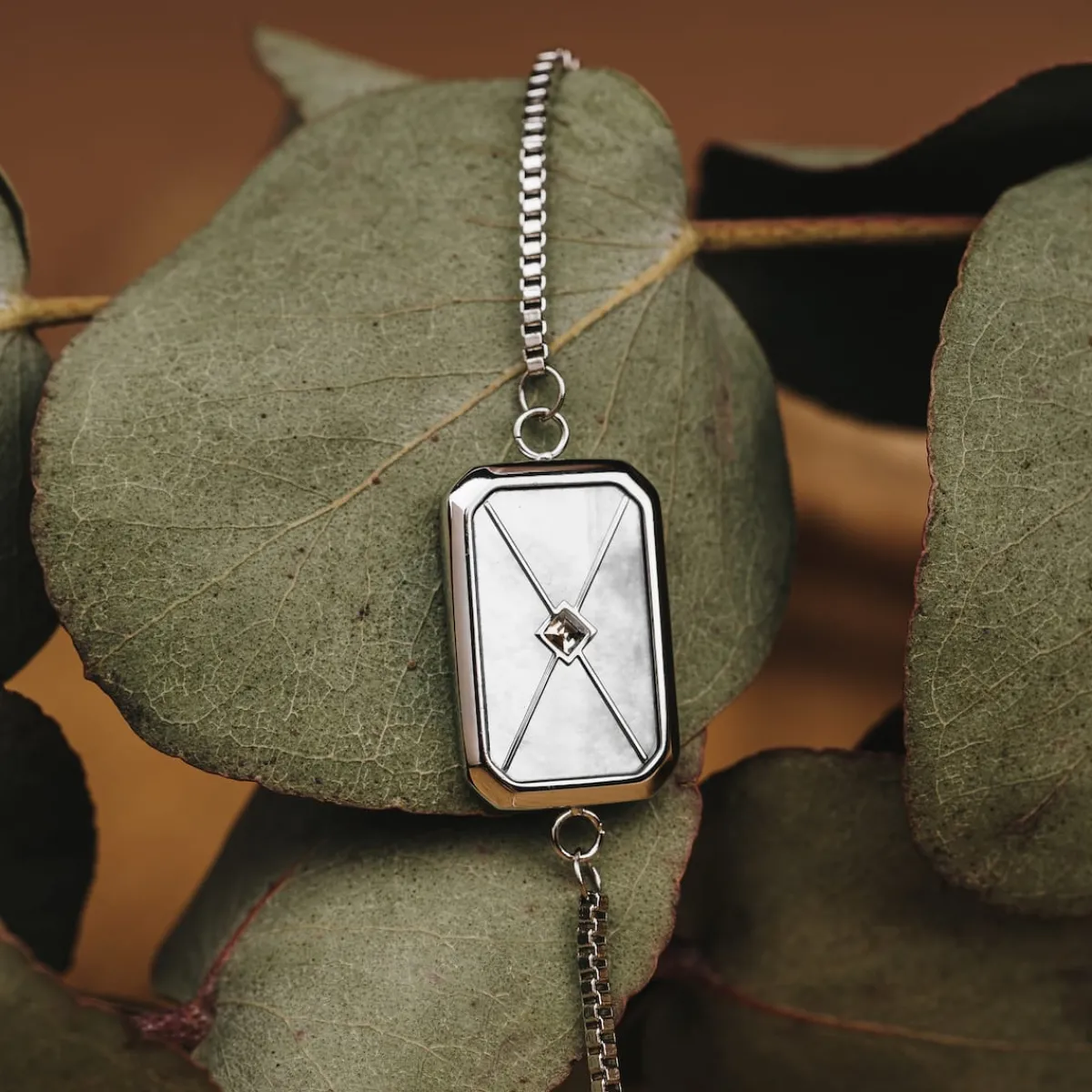 Holzkern Armbänder|Schmuck^Aquarell Armband