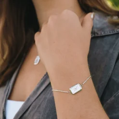 Holzkern Armbänder|Schmuck^Aquarell Armband