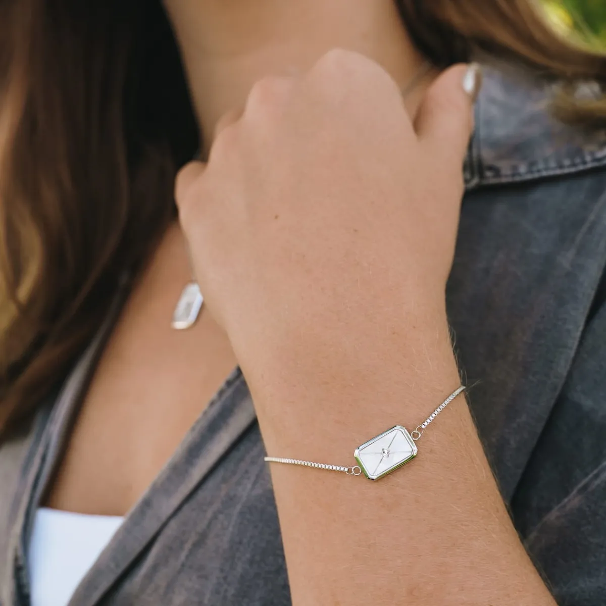 Holzkern Armbänder|Schmuck^Aquarell Armband