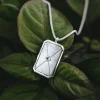 Holzkern Halsketten|Schmuck^Aquarell Halskette