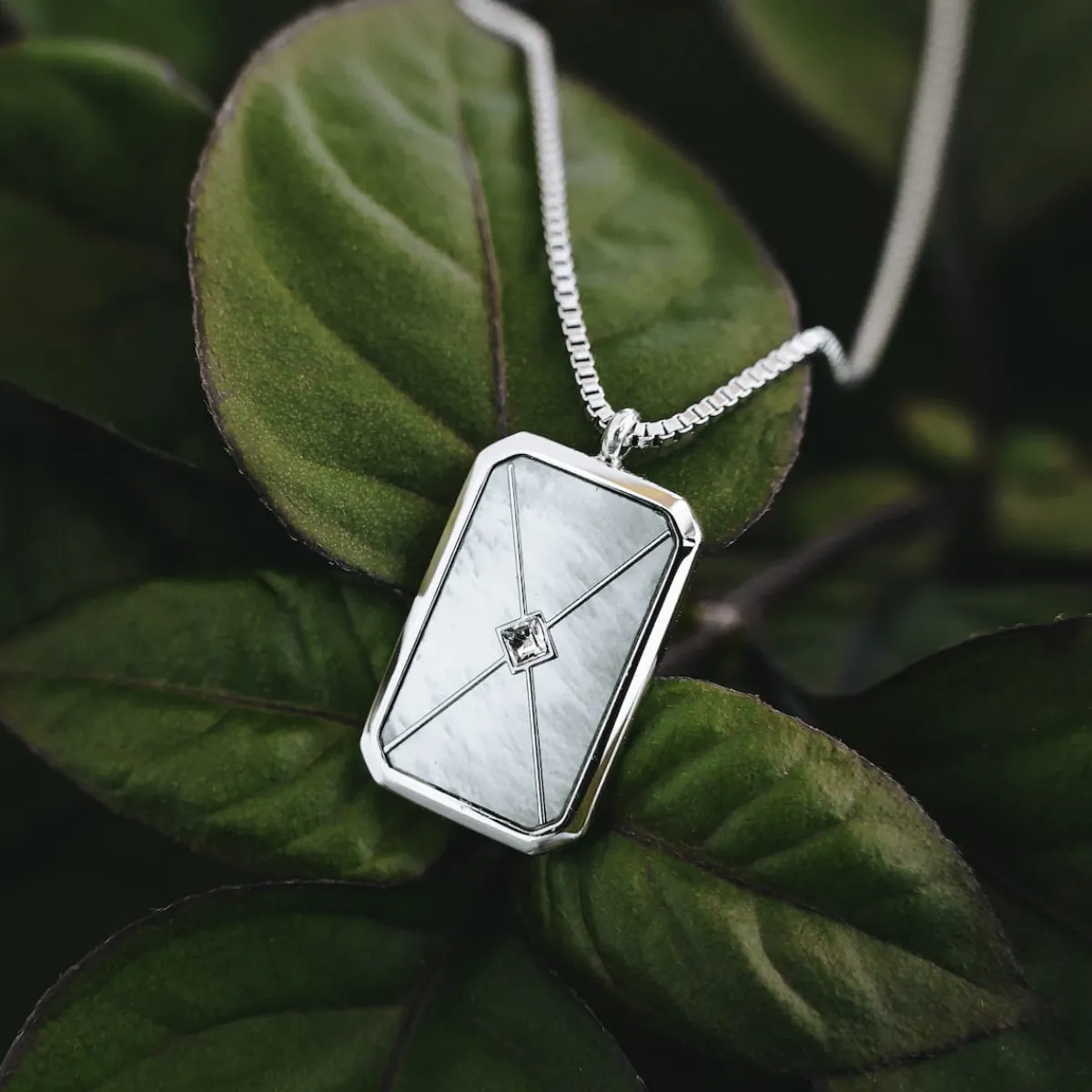 Holzkern Halsketten|Schmuck^Aquarell Halskette