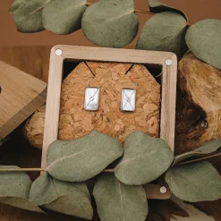 Holzkern Ohrringe|Schmuck^Aquarell Ohrringe