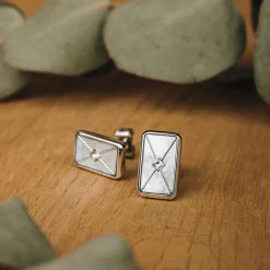 Holzkern Ohrringe|Schmuck^Aquarell Ohrringe