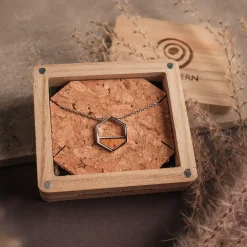 Holzkern Halsketten|Schmuck^Assemblage Halskette