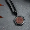 Holzkern Halsketten|Schmuck^Axis Halskette
