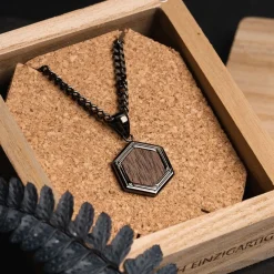 Holzkern Halsketten|Schmuck^Axis Halskette