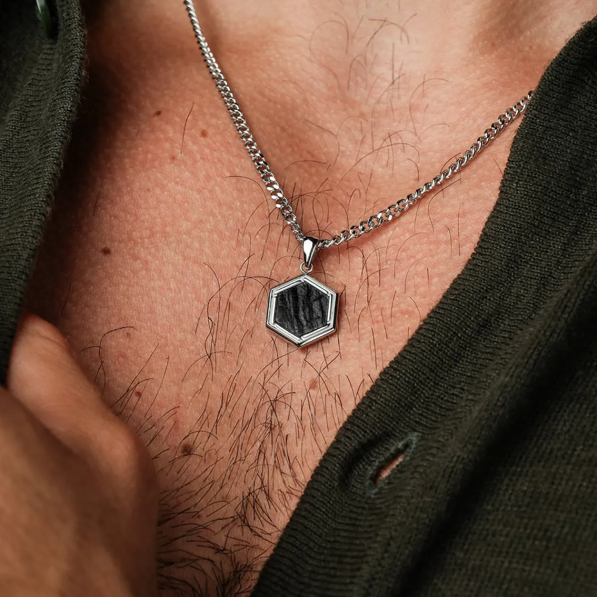 Holzkern Halsketten|Schmuck^Axis Halskette
