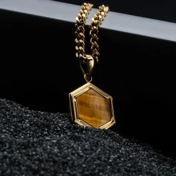 Holzkern Halsketten|Schmuck^Axis Halskette