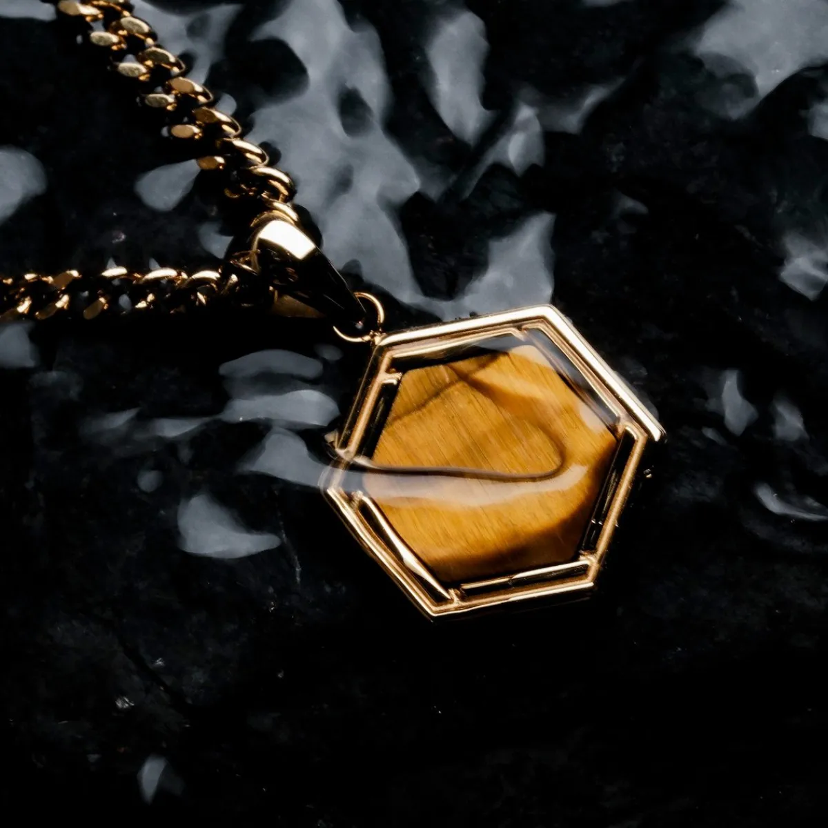 Holzkern Halsketten|Schmuck^Axis Halskette