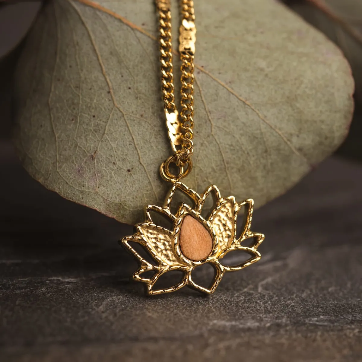 Holzkern Halsketten|Schmuck^Balance Halskette