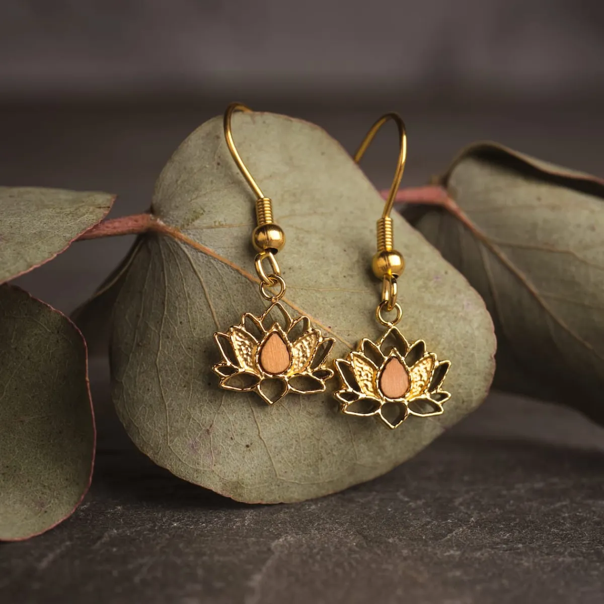 Holzkern Ohrringe|Schmuck^Balance Ohrringe