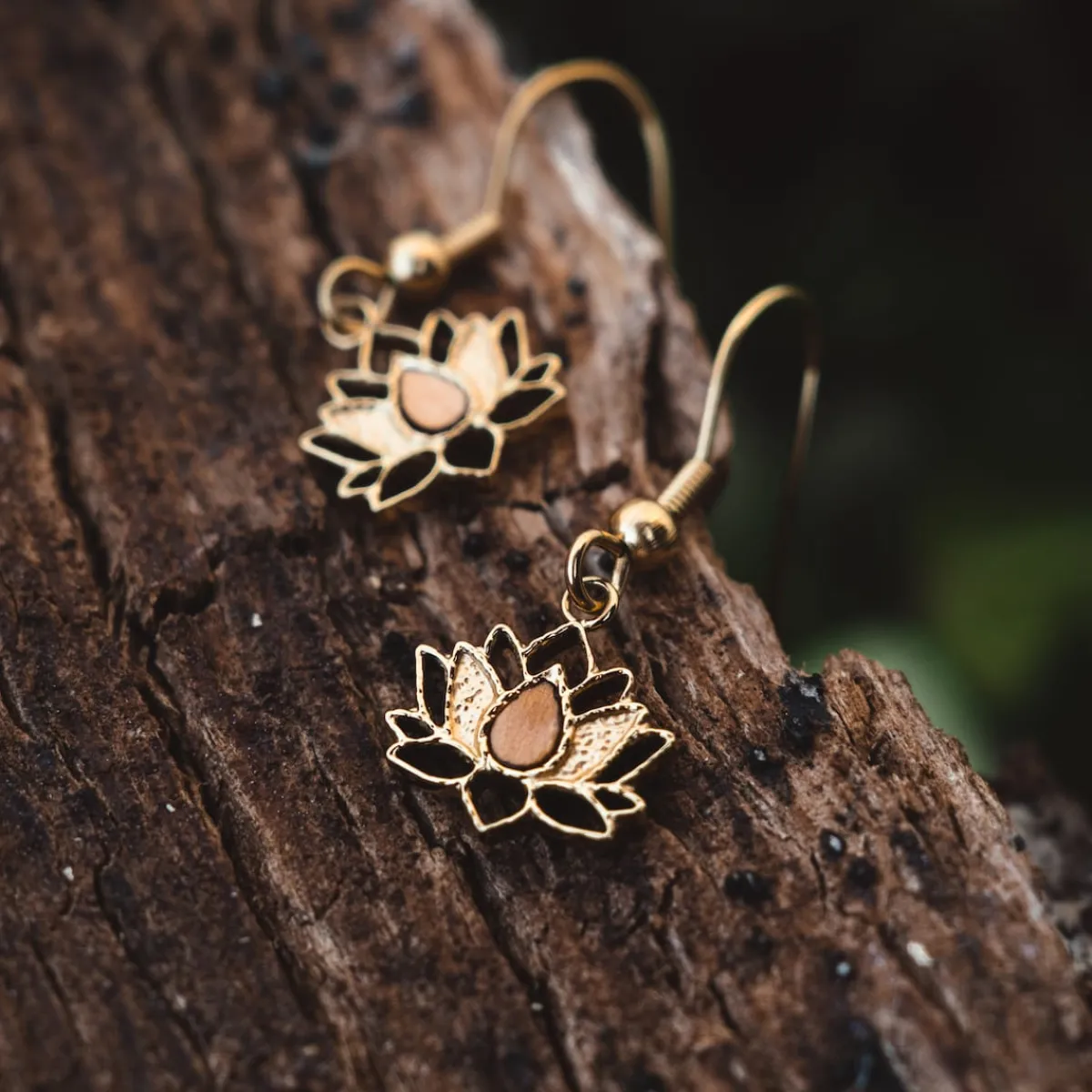 Holzkern Ohrringe|Schmuck^Balance Ohrringe