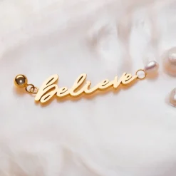 Holzkern Charms|Schmuck^Believe-Charm