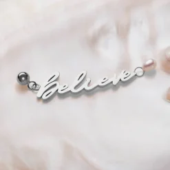 Holzkern Charms|Schmuck^Believe-Charm