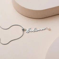Holzkern Charms|Schmuck^Believe-Charm
