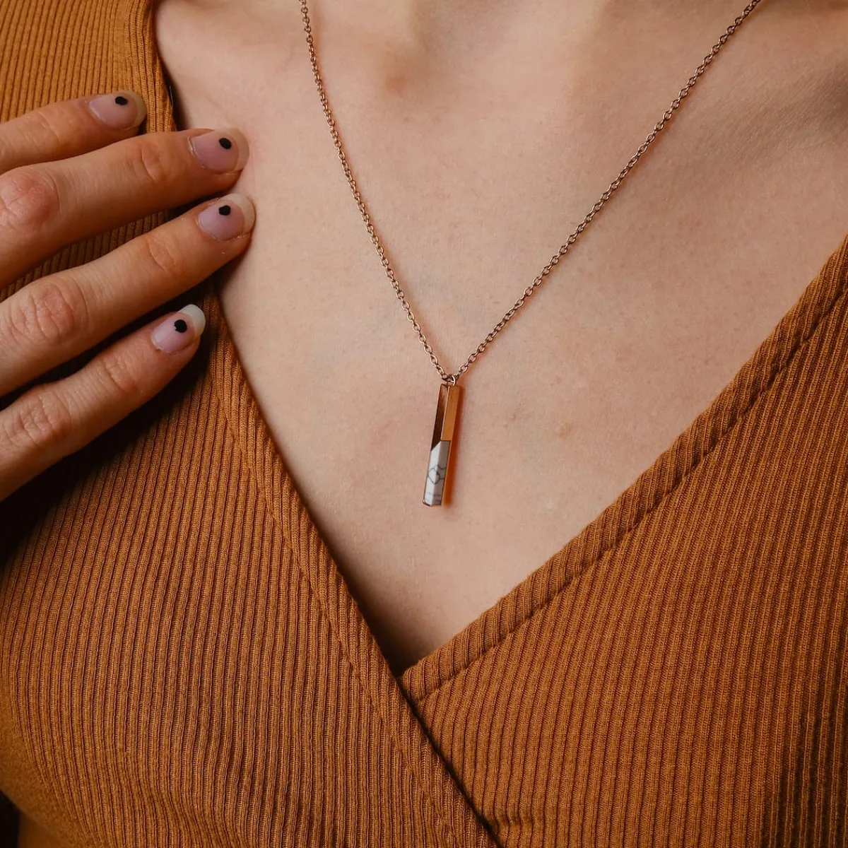 Holzkern Halsketten|Schmuck^Campania Halskette