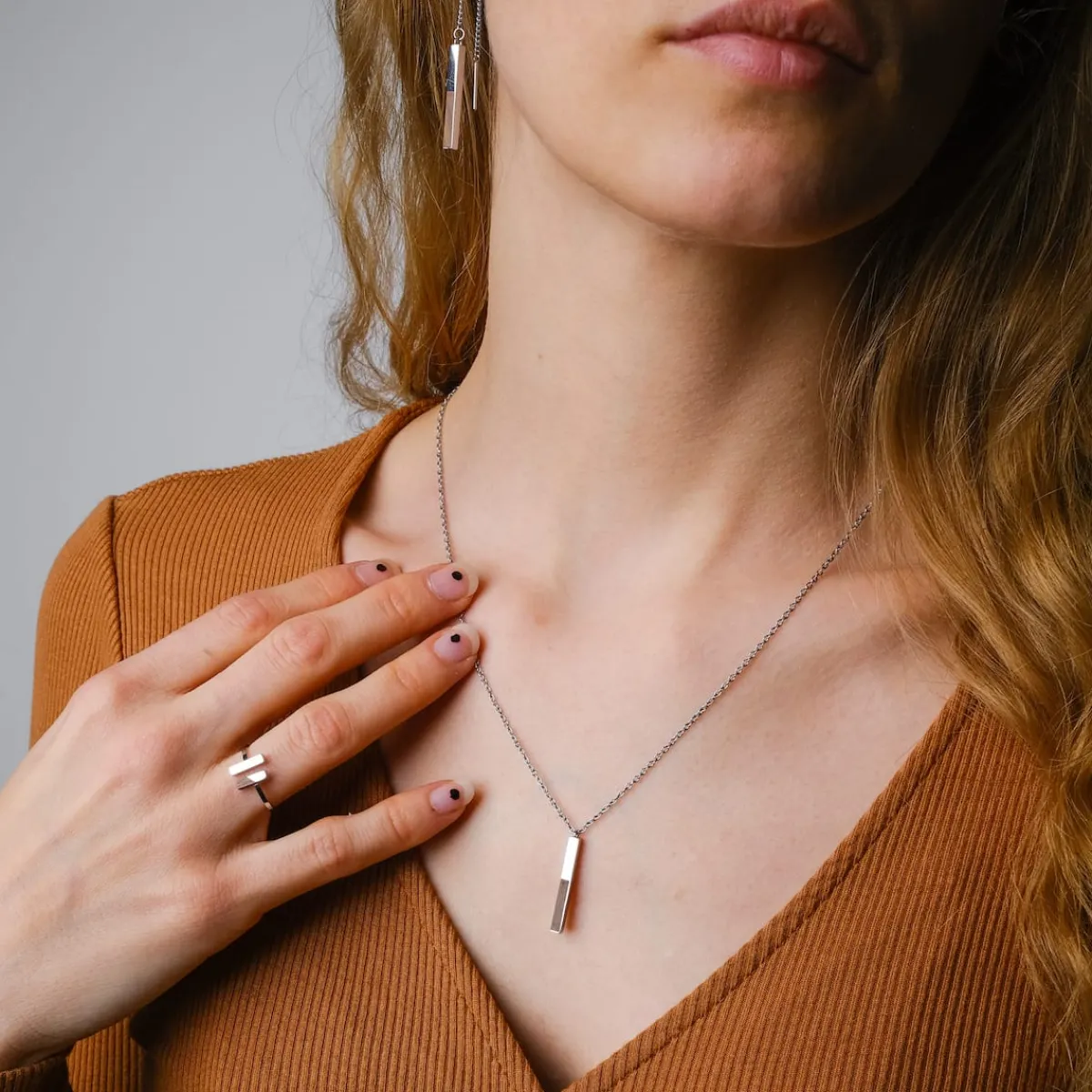 Holzkern Halsketten|Schmuck^Campania Halskette