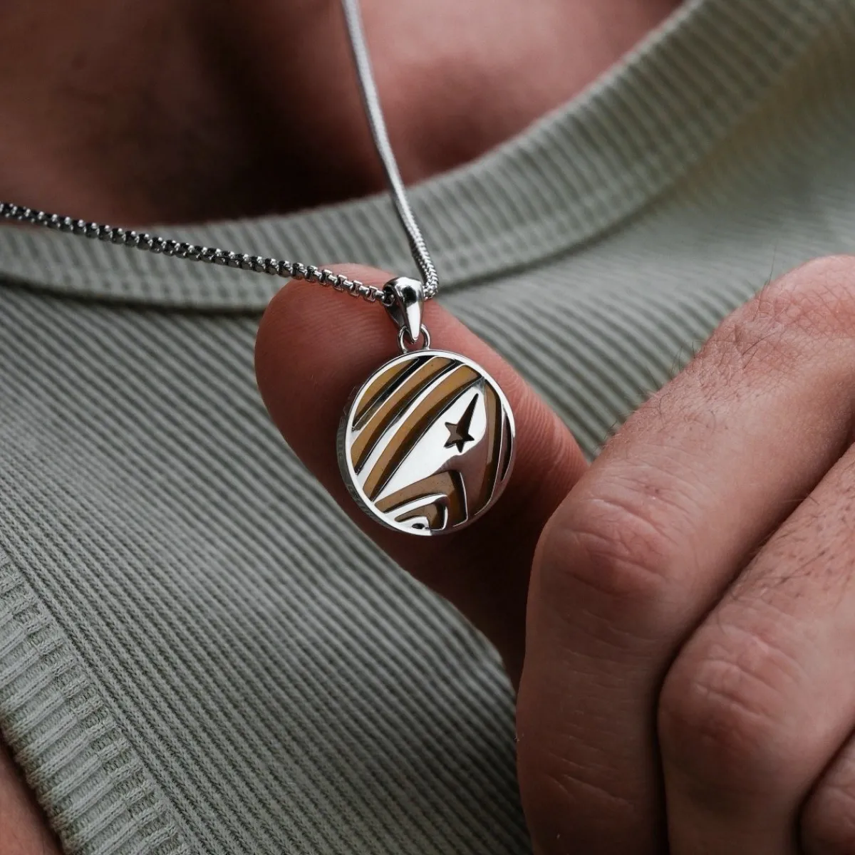 Holzkern Halsketten|Schmuck^Command Halskette