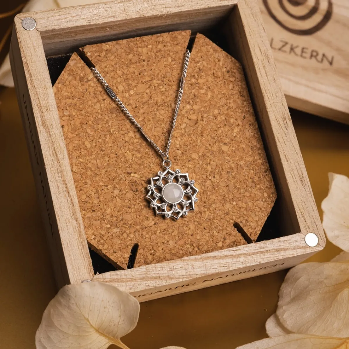 Holzkern Halsketten|Schmuck^Composition Gem Halskette