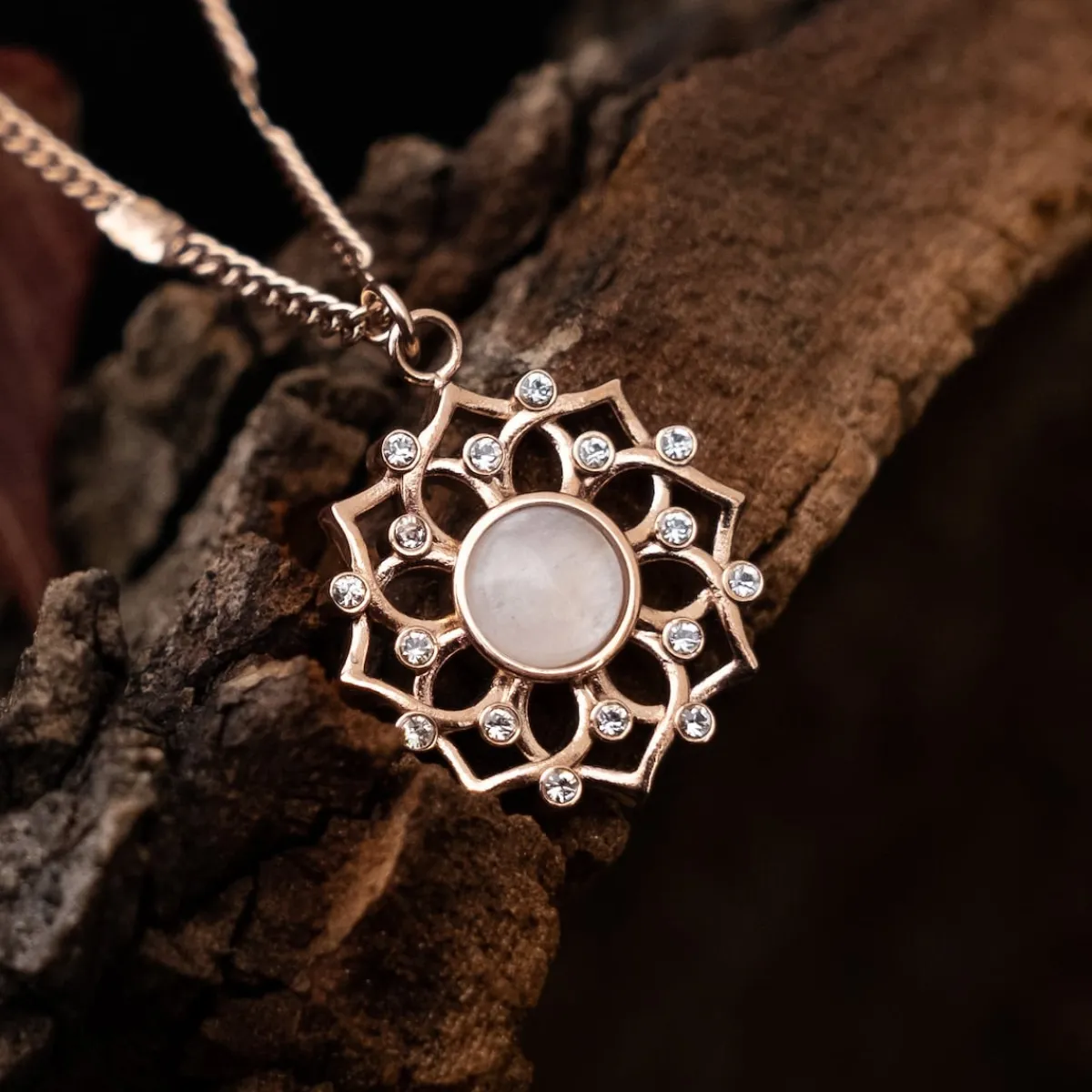Holzkern Halsketten|Schmuck^Composition Gem Halskette