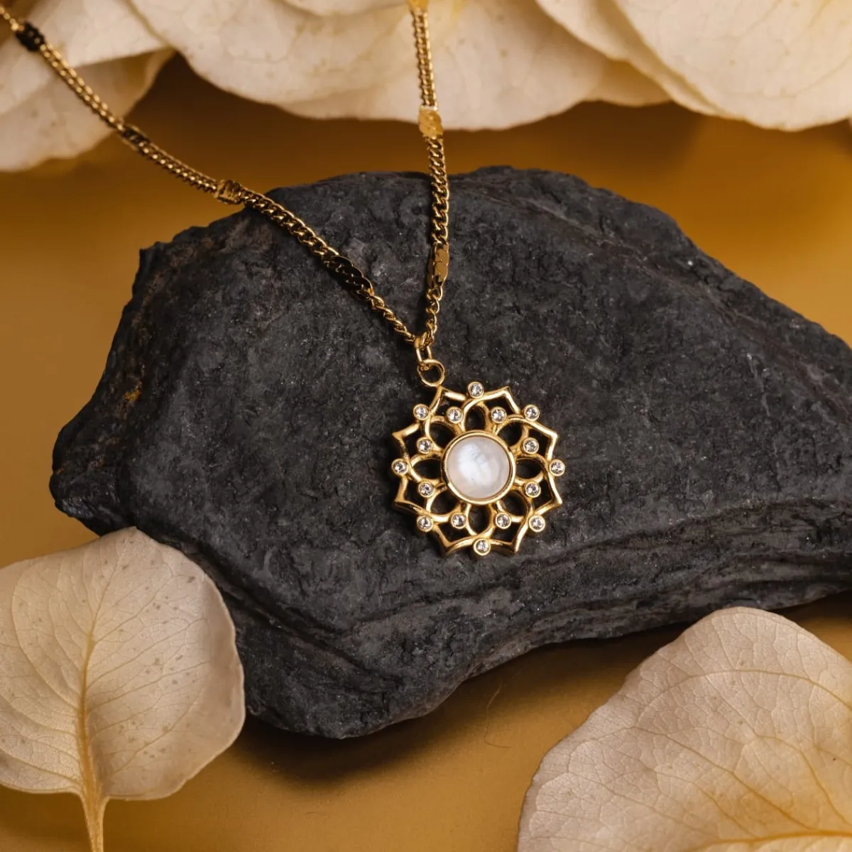 Holzkern Halsketten|Schmuck^Composition Gem Halskette