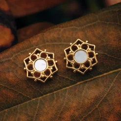 Holzkern Ohrringe|Schmuck^Composition Ohrringe
