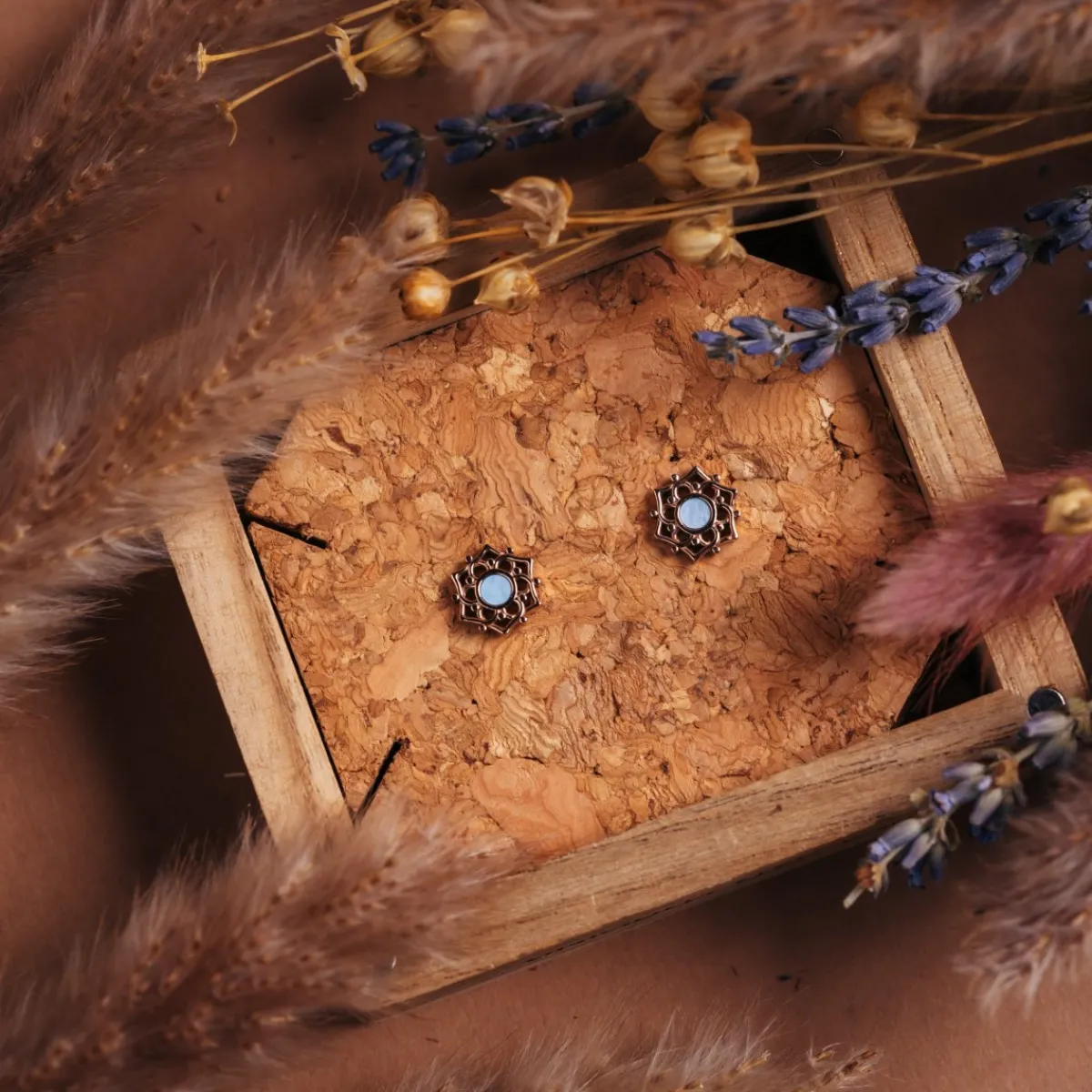 Holzkern Ohrringe|Schmuck^Composition Ohrringe