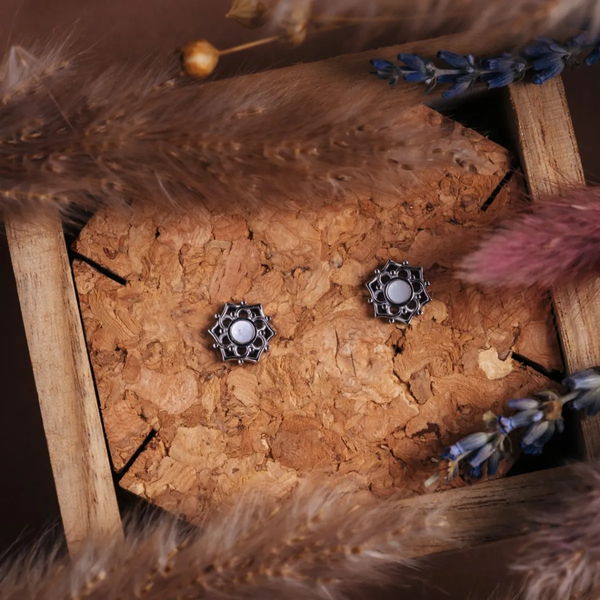 Holzkern Ohrringe|Schmuck^Composition Ohrringe