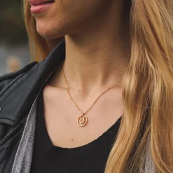 Holzkern Halsketten|Schmuck^Concentric Halskette