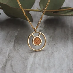 Holzkern Halsketten|Schmuck^Concentric Halskette